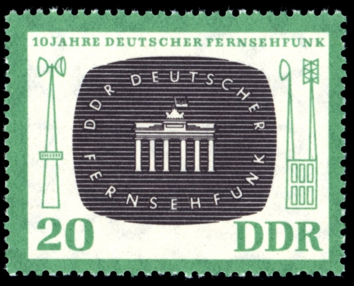 (1962-059) Марка Германия (ГДР) &quot;Телевидение&quot;    День почтовой марки III O